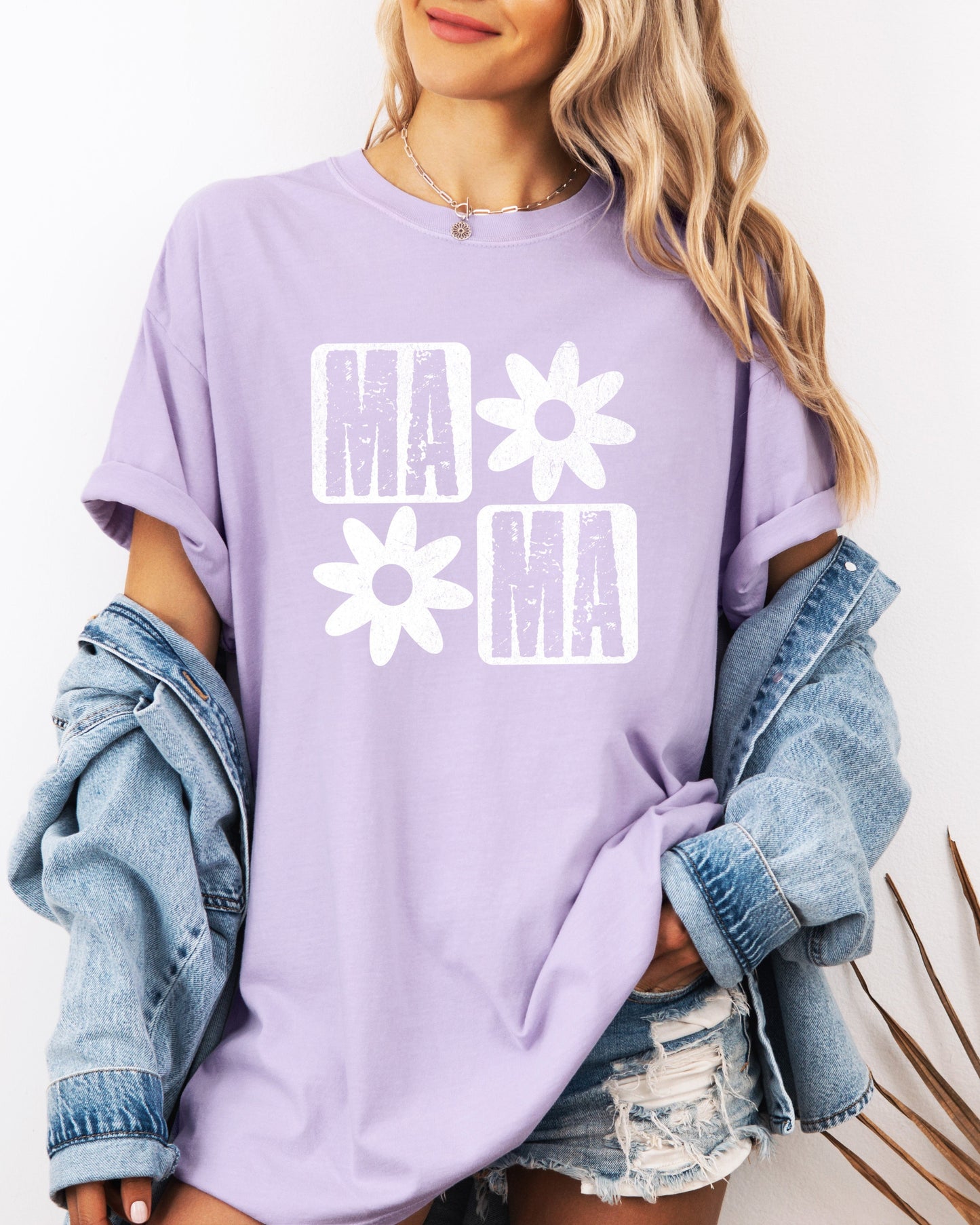 Floral Mama Comfort Colors T-Shirt – Garment-Dyed Graphic Mom Tee