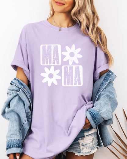 Floral Mama Comfort Colors T-Shirt – Garment-Dyed Graphic Mom Tee