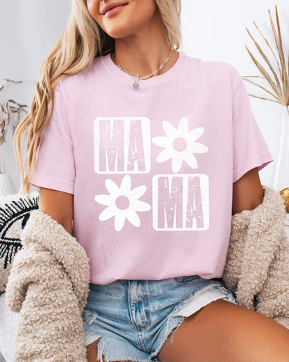 Floral Mama Comfort Colors T-Shirt – Garment-Dyed Graphic Mom Tee