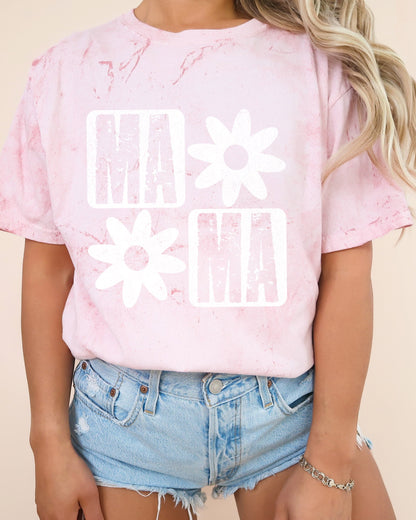 Floral Mama Comfort Colors T-Shirt – Garment-Dyed Graphic Mom Tee