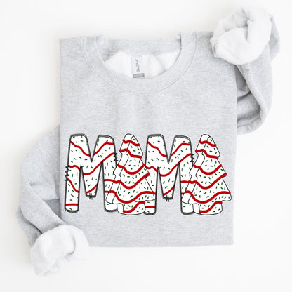 Mama Christmas Cake Santa Winter Snow Varsity Retro Vintage Limited Edition Sweatshirt