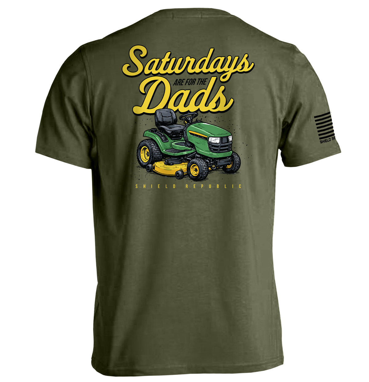 Saturdays Are For The Dads Mower Graphic Tee | Funny Shirt for Dads