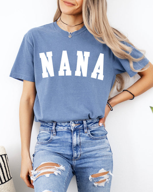 Nana Grandma Comfort Colors Garment Dyed T Shirt (Condensed font)