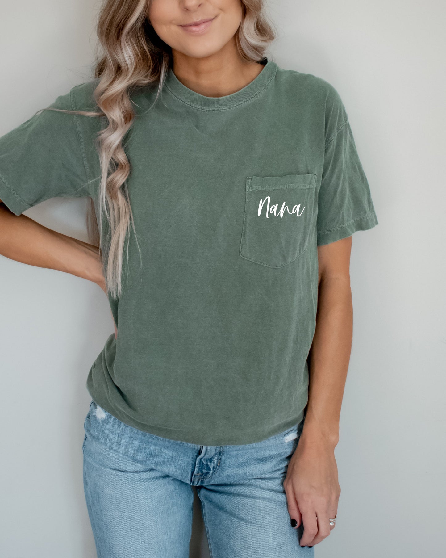 Nana Grandma Comfort Colors Pocket T Shirt