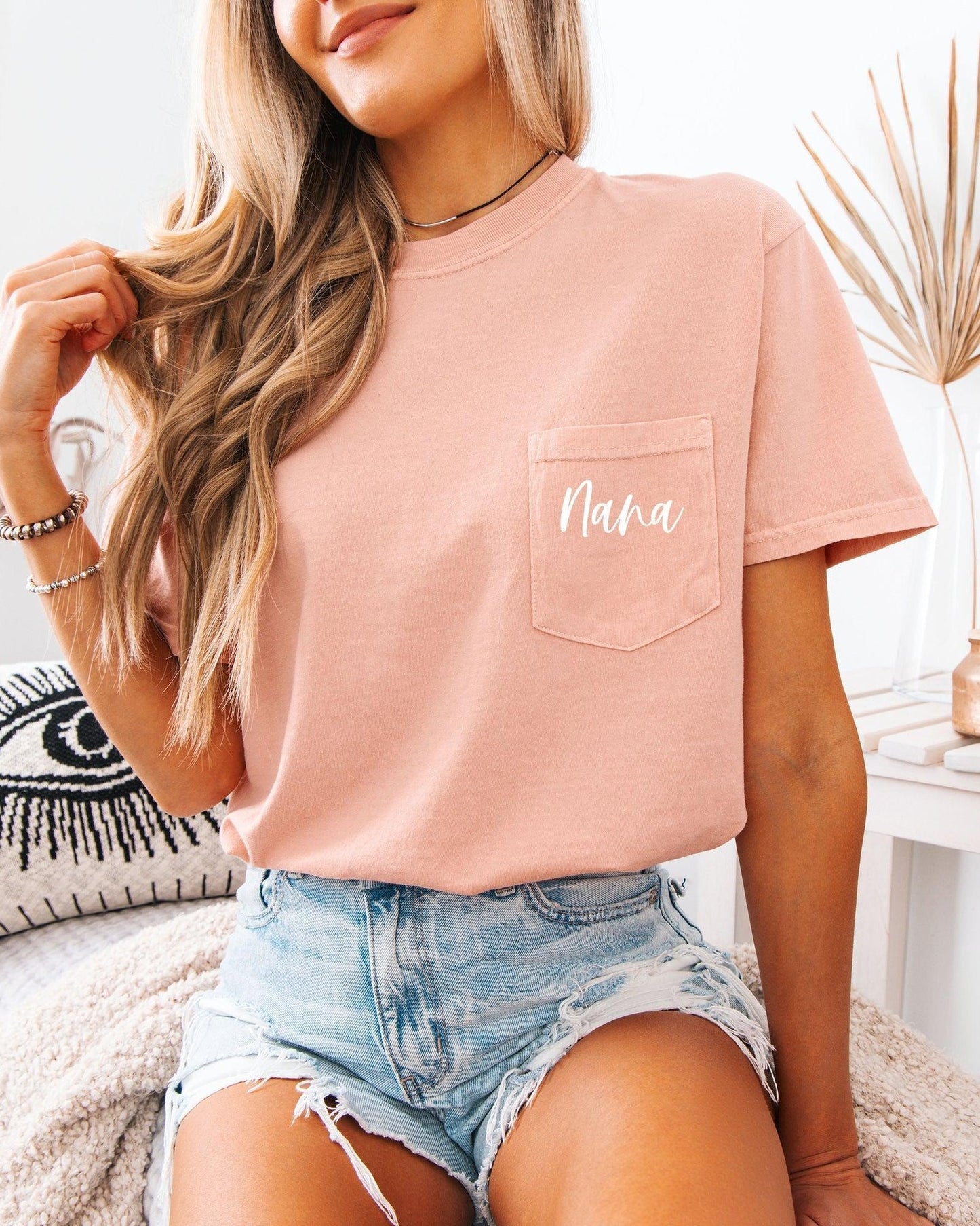 Nana Grandma Comfort Colors Pocket T Shirt