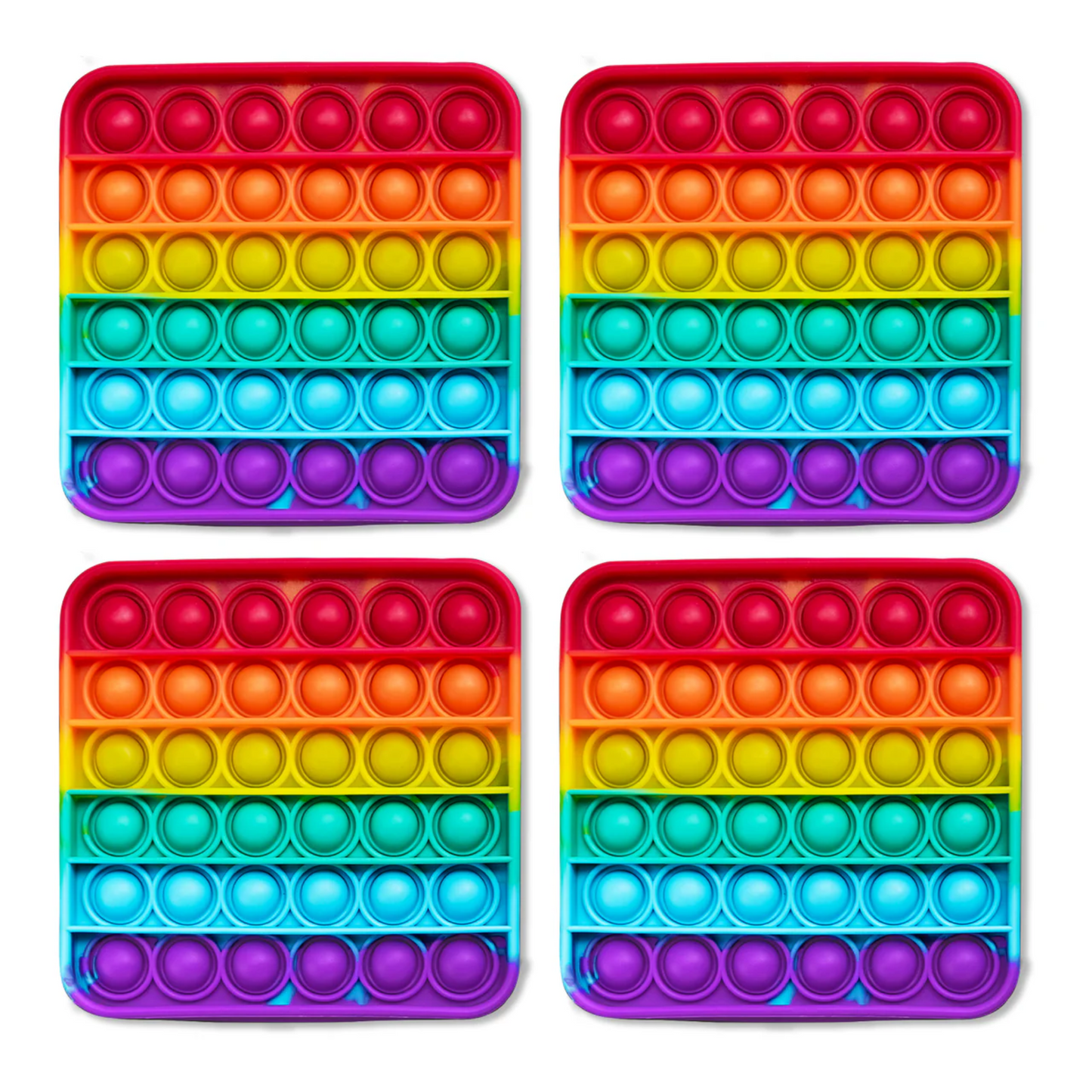 Rainbow Fidget Mats – 4-Pack Add-On for The Fidget Game: Sight Words