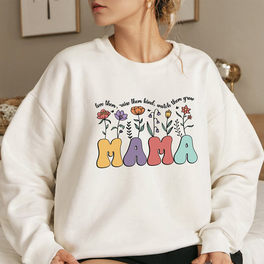 Floral Mama Sweatshirt | Soft Lightweight Graphic Sweatshirt for Women