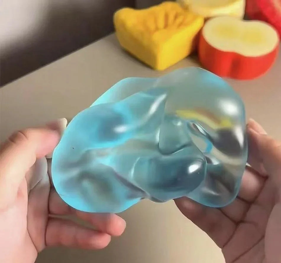 Green Apple Slow-Rebound Stress Ball – Squishy Fidget Sensory Toy for Kids & Adults