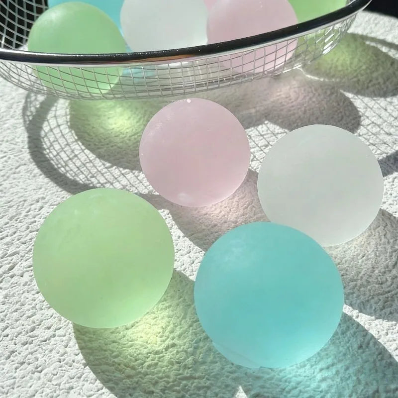 Squishy Blue Maltose Squeeze Toy | Transparent Mochi Sensory Fidget Toy