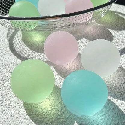Squishy Blue Maltose Squeeze Toy | Transparent Mochi Sensory Fidget Toy
