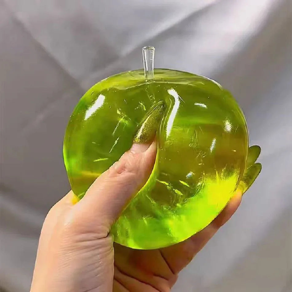 Green Apple Slow-Rebound Stress Ball – Squishy Fidget Sensory Toy for Kids & Adults