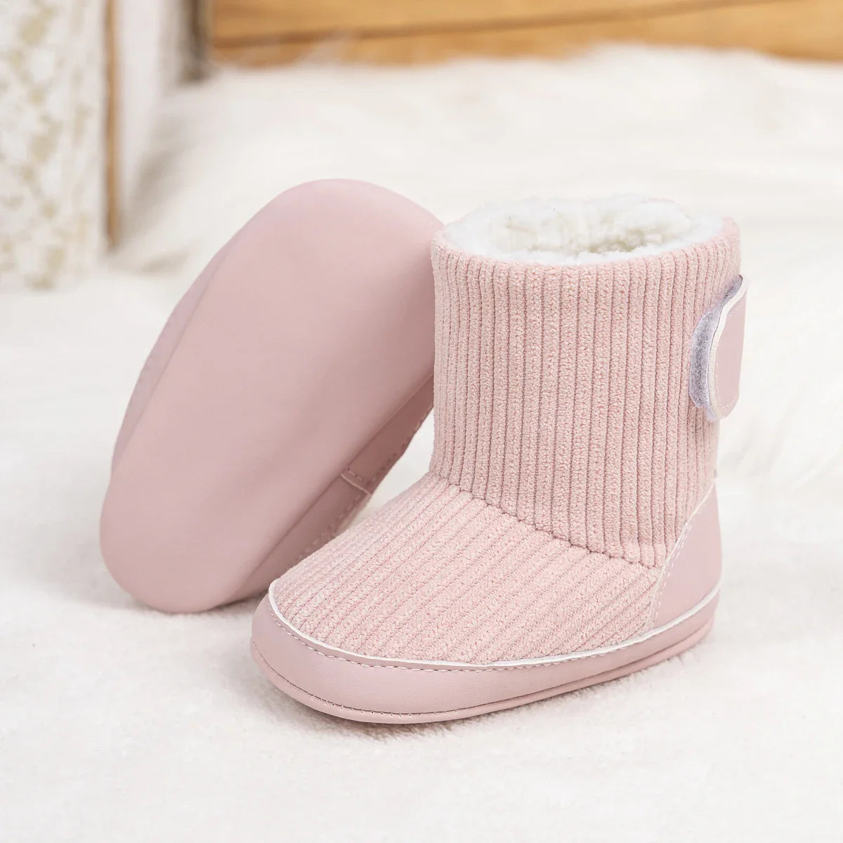 Newborn Baby Winter Boots – Soft Corduroy Booties