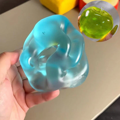 Green Apple Slow-Rebound Stress Ball – Squishy Fidget Sensory Toy for Kids & Adults