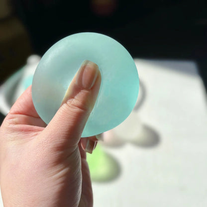 Squishy Blue Maltose Squeeze Toy | Transparent Mochi Sensory Fidget Toy