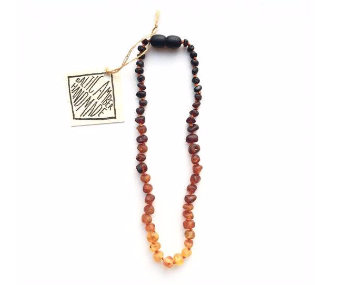Raw Ombre Baltic Amber Baby Teething Necklace – Handmade Genuine Baltic Amber Jewelry
