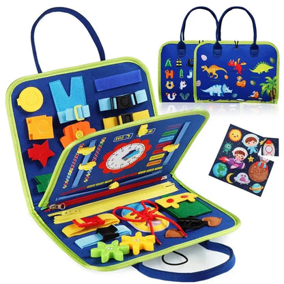Montessori Busy Board – Educational Sensory Activity Toy for Toddlers Ages 1–6