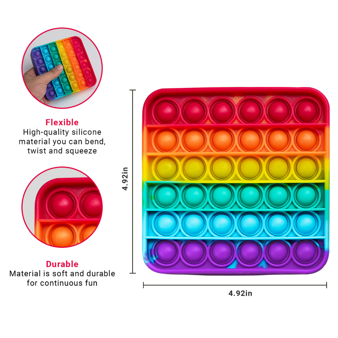 Rainbow Fidget Mats – 4-Pack Add-On for The Fidget Game: Sight Words