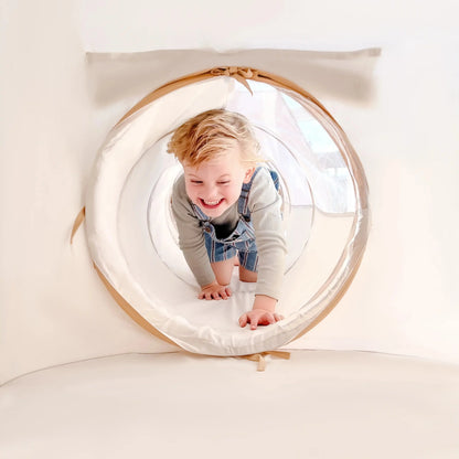 Tiny Land® Discovery 5-in-1 Kids Play Tunnel – Foldable Indoor Crawl Tunnel for Toddlers