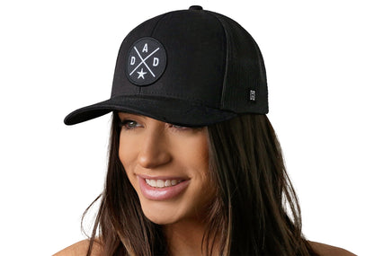 Dad Trucker Hat – Black Snapback | HAKA 5.0 Trucker