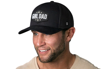 Girl Dad Trucker Hat – Black Snapback | HAKA 3D Patch