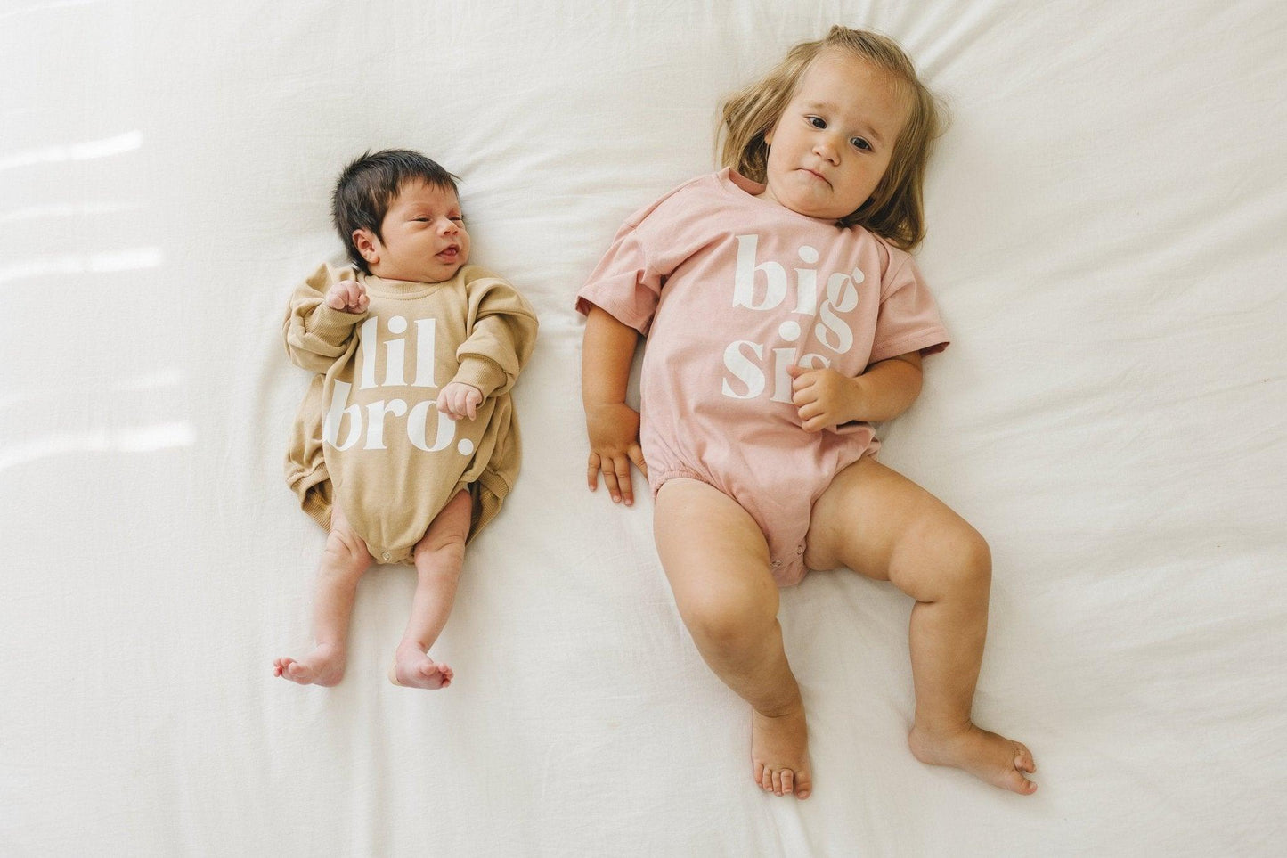 Girls "Big Sis" Graphic Bubble Romper