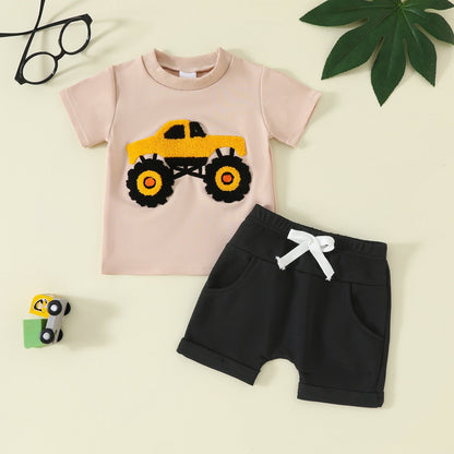Boys Soft Cotton Short Sleeve & Shorts Set | 10+ Fun Prints