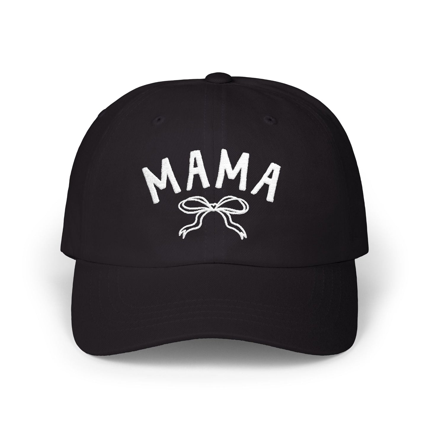 Cute Mama Embroidered Hat with Bow | Gift for New Moms & Mothers Day