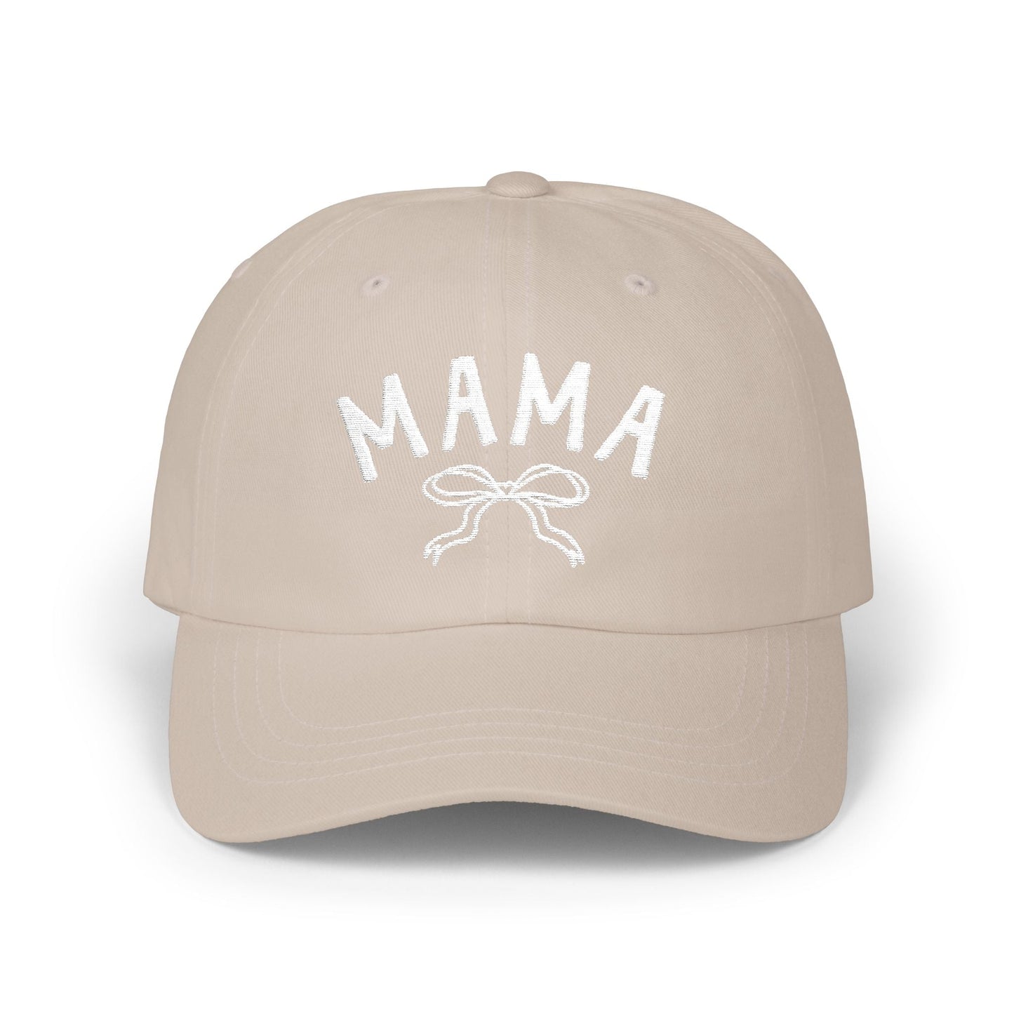 Cute Mama Embroidered Hat with Bow | Gift for New Moms & Mothers Day