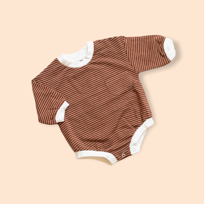 Baby Organic Cotton Long Sleeve Oversized Bubble Romper