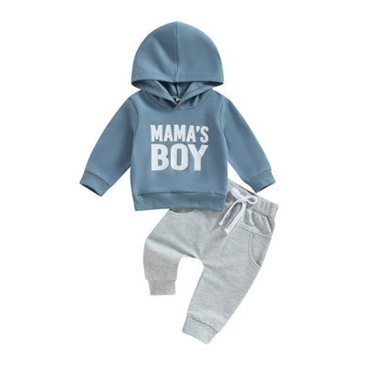 Boys' Letter Print Hoodie & Jogger Pants Set (2-Piece)