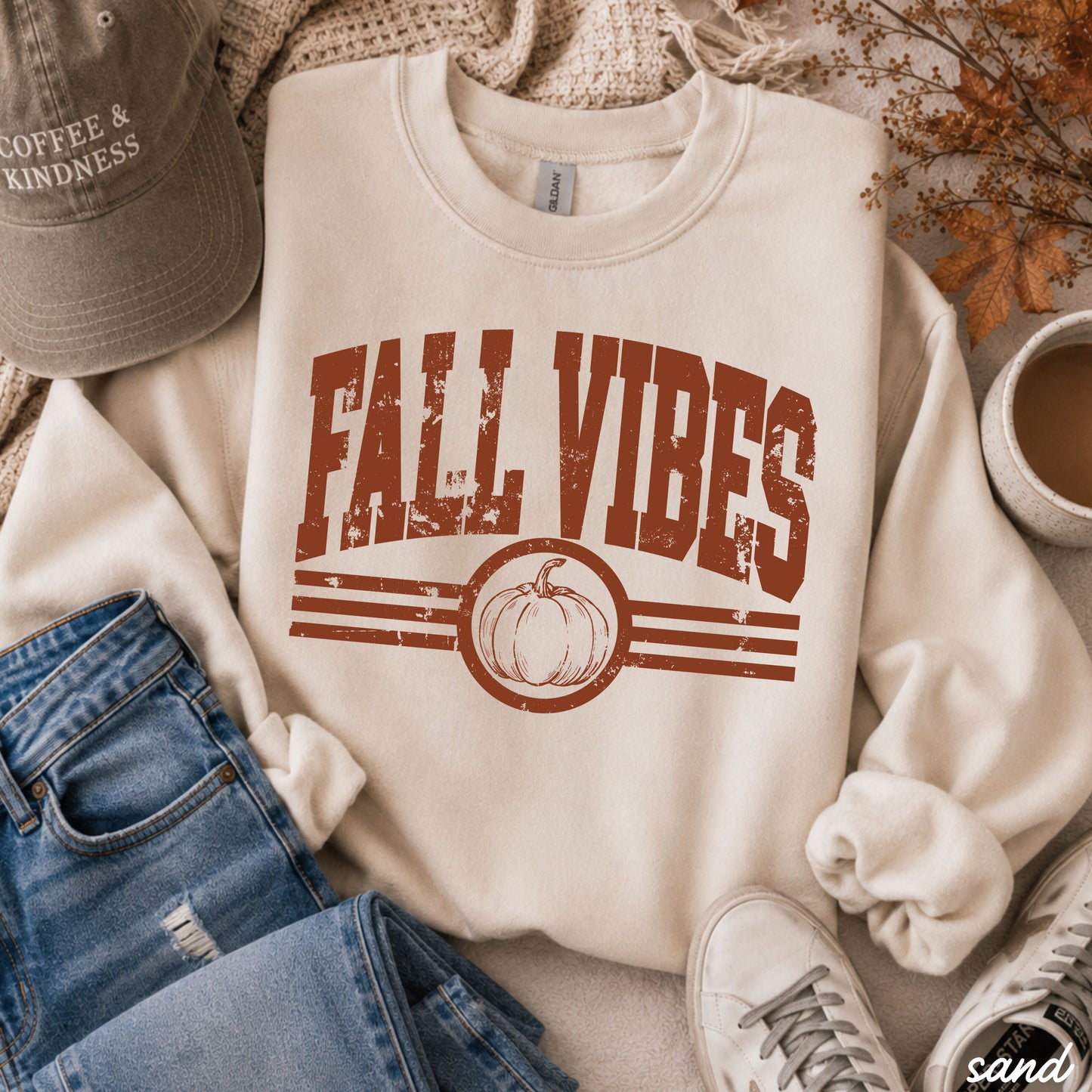 Fall Vibes Sweatshirt | 8 Colors, Sizes S–3X