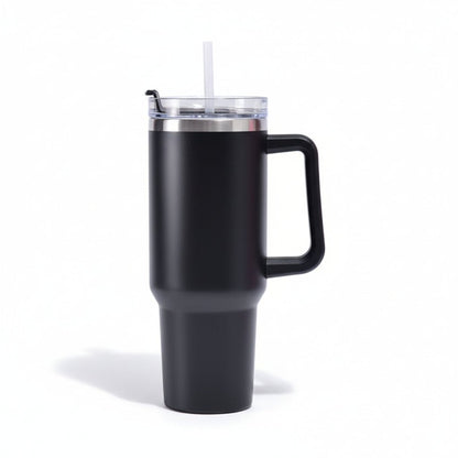 Leopard Print 40 oz Tumbler with Handle & Straw – Engraved Insulated Cup
