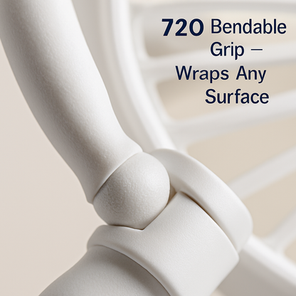 Portable Baby Stroller Fan – 9Hr Battery, 720° Flexible Clip-On, 3 Speeds