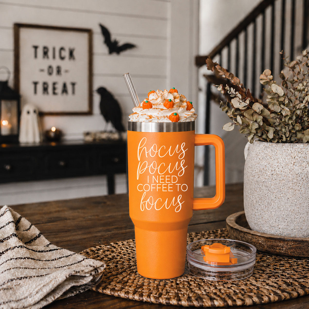 Hocus Pocus 40oz Tumbler | Halloween Insulated Coffee Cup by Gia Roma