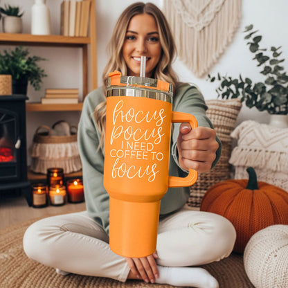 Hocus Pocus 40oz Tumbler | Halloween Insulated Coffee Cup by Gia Roma