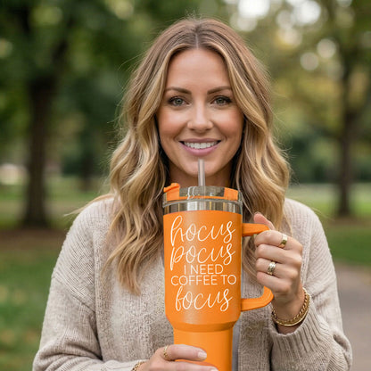 Hocus Pocus 40oz Tumbler | Halloween Insulated Coffee Cup by Gia Roma