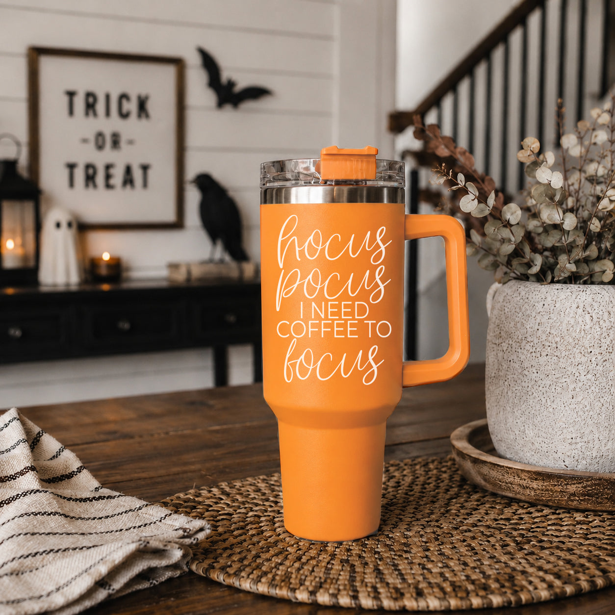 Hocus Pocus 40oz Tumbler | Halloween Insulated Coffee Cup by Gia Roma