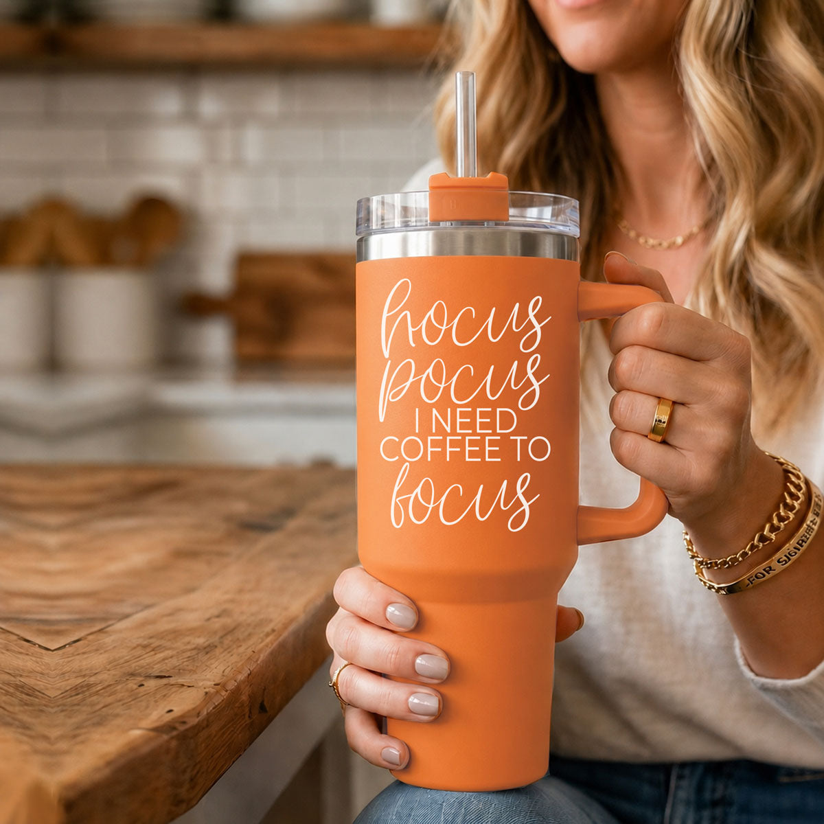 Hocus Pocus 40oz Tumbler | Halloween Insulated Coffee Cup by Gia Roma