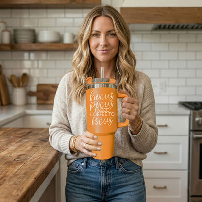 Hocus Pocus 40oz Tumbler | Halloween Insulated Coffee Cup by Gia Roma