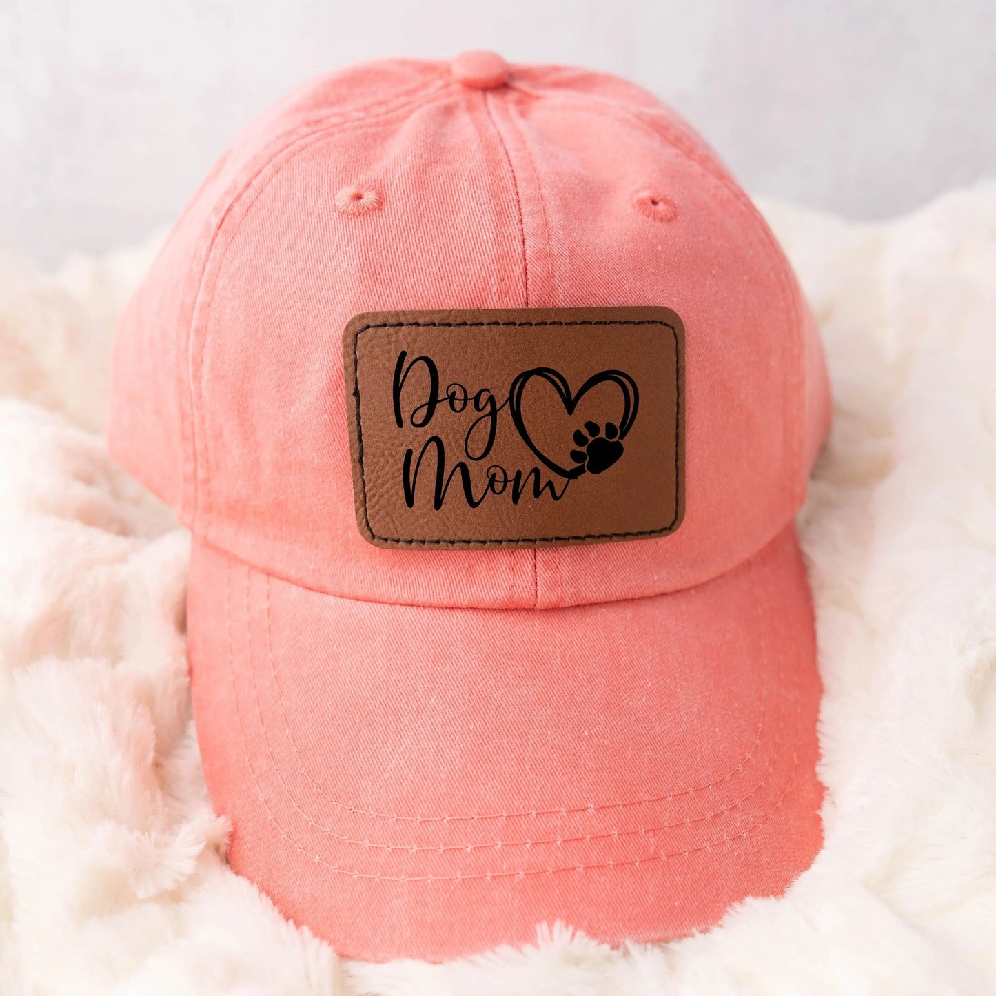 Dog Mom Leather Patch Trucker Hat | Cute Hat for Dog Moms