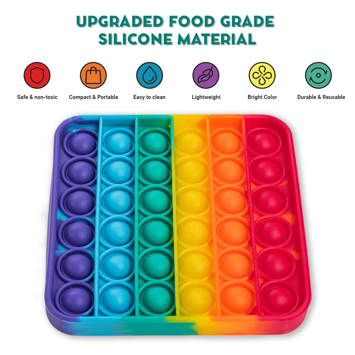 Rainbow Fidget Mats – 4-Pack Add-On for The Fidget Game: Sight Words