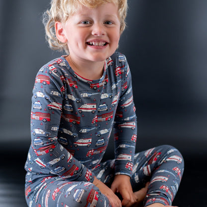 Iron Man Big Kid Pajama Set | Long Sleeve Kids PJ by Sweet Bamboo