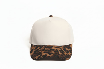 Leopard Brim MAMA Embroidered Cap | Adjustable Hat for Moms