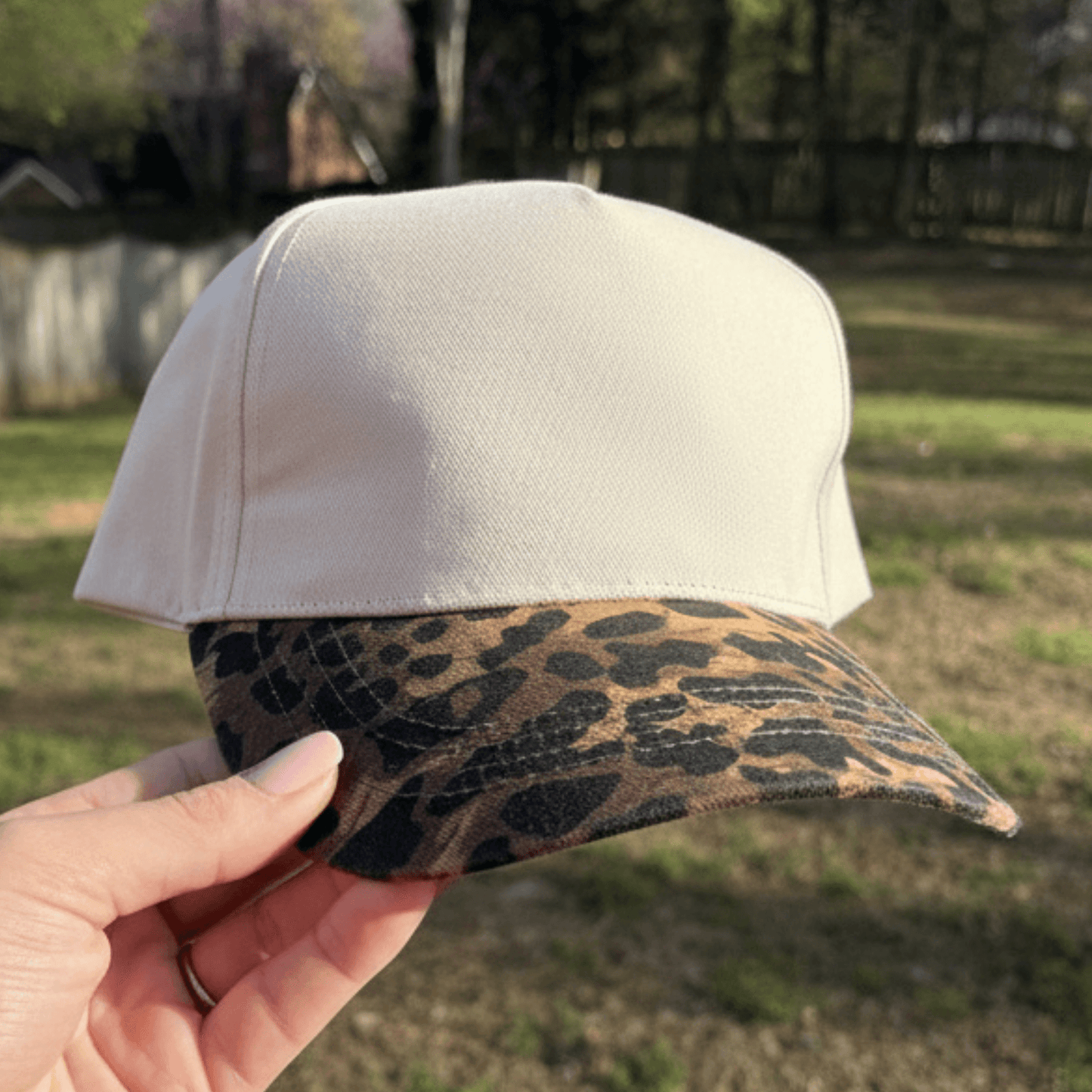 Leopard Brim MAMA Embroidered Cap | Adjustable Hat for Moms