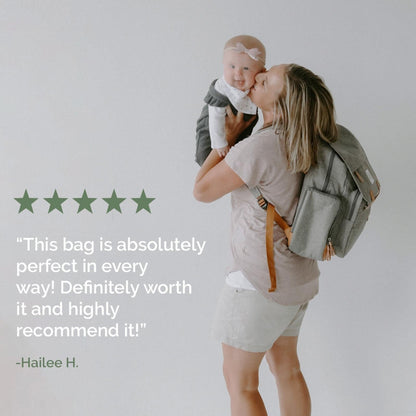 Birch Bag Diaper Backpack – 10+ Pockets, Insulated Bottle Pockets & Changing Pad Included