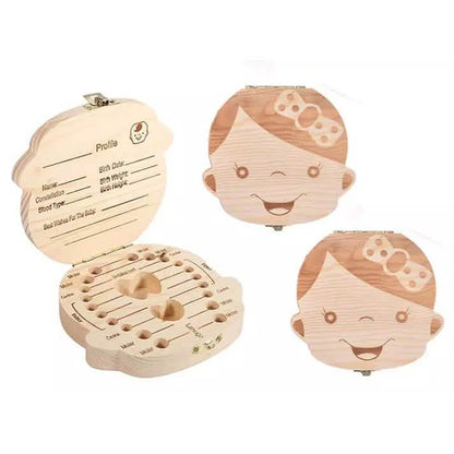 Wooden Baby Tooth Keepsake Box | Personalized First Tooth Storage Gift