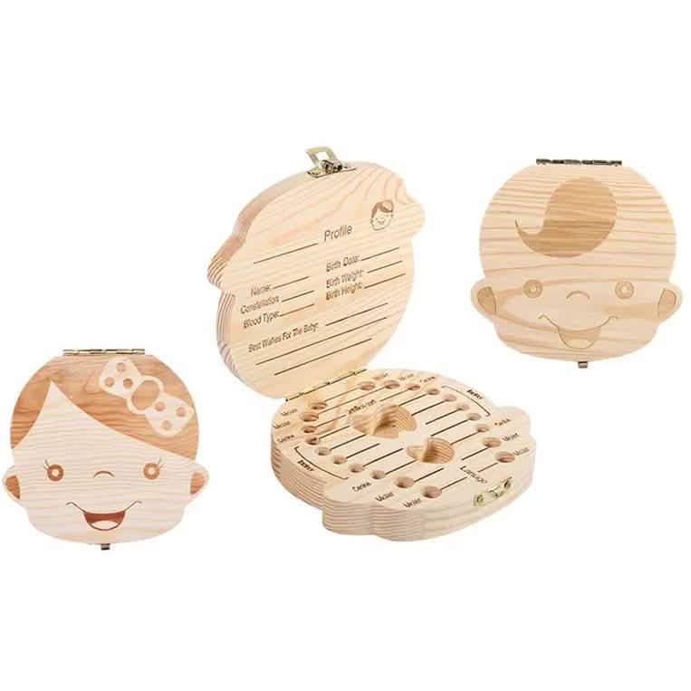 Wooden Baby Tooth Keepsake Box | Personalized First Tooth Storage Gift