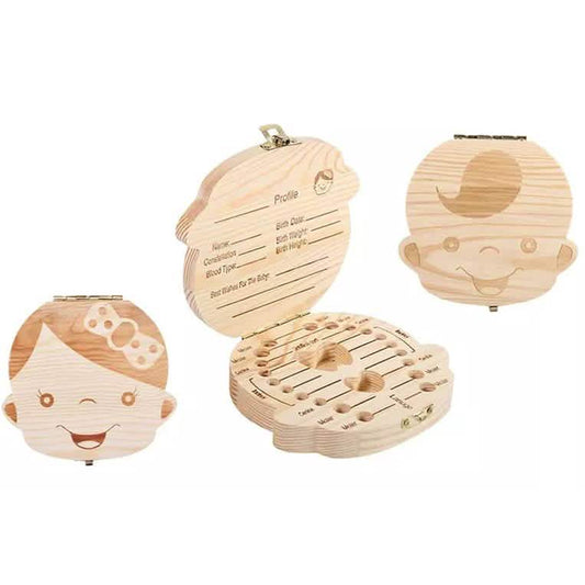 Wooden Baby Tooth Keepsake Box | Personalized First Tooth Storage Gift
