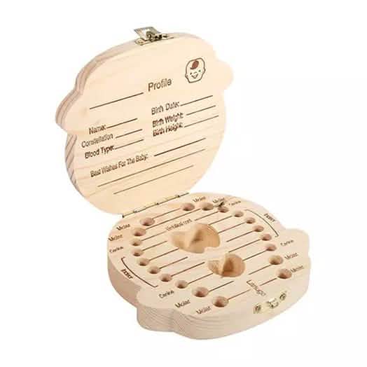 Wooden Baby Tooth Keepsake Box | Personalized First Tooth Storage Gift