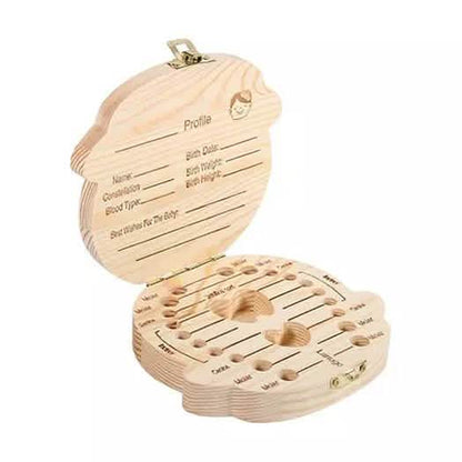 Wooden Baby Tooth Keepsake Box | Personalized First Tooth Storage Gift